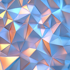 Obraz premium Abstract 3D Blue and Orange Polygonal Background