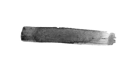 A grunge brush template. A brush stroke. Illustration, watercolor, isolated, white, background, abstraction, black, white, shape