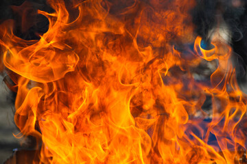 Fire blazing burning illegal cigarettes. copy space, background, fire effect