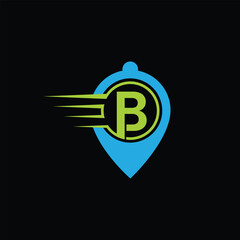 B logo icon design template elements