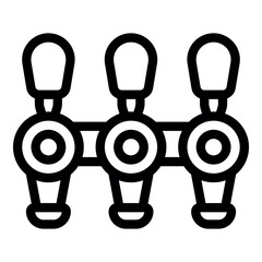 Simple line drawing of three beer taps, ready to pour refreshing beverages in a pub or brewery setting