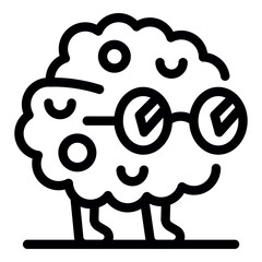 Cartoon microorganism wearing glasses, representing a smart and friendly bacteria or germ
