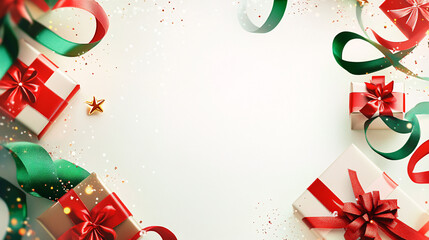 christmas background with gift boxes