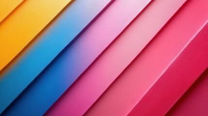 Obraz premium Vibrant Diagonal Color Gradient Stripes Abstract Background
