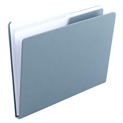 office documents folder isolated on transparent background