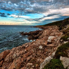 Rocky Coastline over Atlantic Ocean
