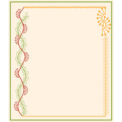 colorful bright flowers page border background