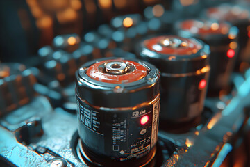 Cyberpunk Power Cells 3D Render