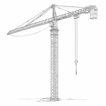 recommend clip art: Construction Crane Illustration