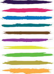 ink brush stroke lines on a white background for artistic or modern design projects