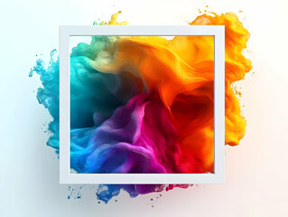 Vibrant Color Explosion 3D Illustration