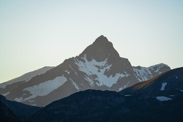 mountains in the snow
