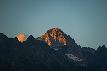 sunset in the mountains