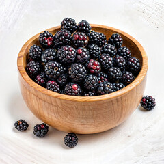 blackberries in a bowl