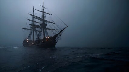 Fototapeta premium The image shows a large ship