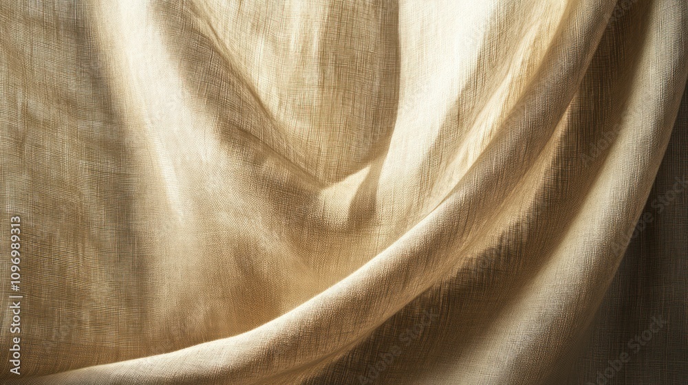 Poster a close-up of softly draped fabric, showcasing texture and light interplay.