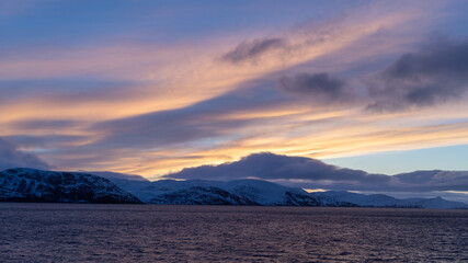 sunset over the mountains