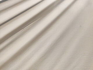 White cloth curve with deep shadow. Background of free space. Art and decoration