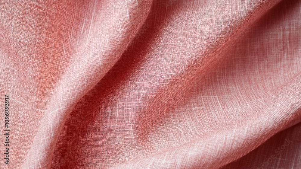 Poster a close-up view of soft, textured pink fabric showcasing its delicate weave.