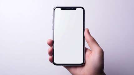 Blank Smartphone Screen in Hand, Mockup for App Presentation