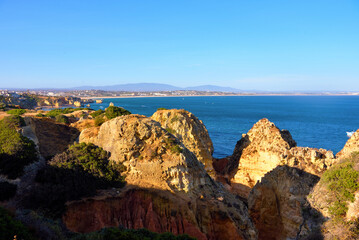 Ponta da Piedade, geological landscape route Lagos Algarve Portugal