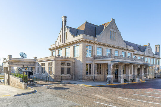 COLUMBIA, SC, USA-9 JANUARY 2020: Union Station, now used as a restaurant and bar (California Dreaming) was built in 1902 in a Jacobethan Revival/Tudor Revival design.
