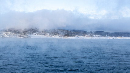 misty cold morning mist
