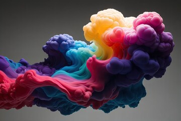 Obraz premium Stunning Fluid Cloud Showcase of Vibrant Color Flow and Dynamic Liquid Ink Movement