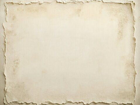 Old white paper background with soft blurred textures on borders in light pale brown or beige colors with a blank center
