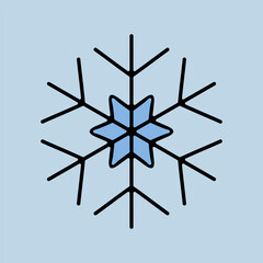 Snowflakes vector icon. Winter sign