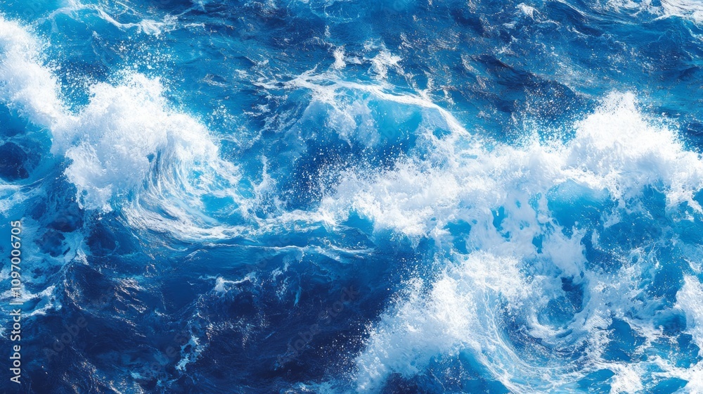 Poster the image is of a large wave in the ocean, with the water splashing