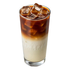 glass of cola with ice png isolated  cut out, clipping path white transparent background photography soda vertical color image cube studio shot download