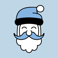 Santa Claus Father Christmas character face icon