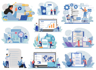 Creative Data Visualization Infographic Template People man Woman Settings Custom Vector 