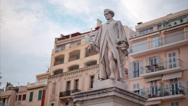 The Statue of Lord Brougham memorial in daylight, Cannes, France