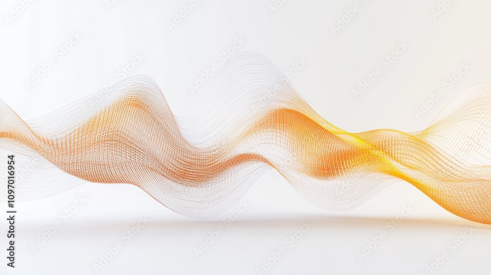 Aufkleber Abstract wave design with soft colors and flowing lines.