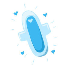 sanitary pad female icon menstruation hygiene product simple drawing vector © Nasty