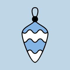 Christmas toy in vintage style vector icon