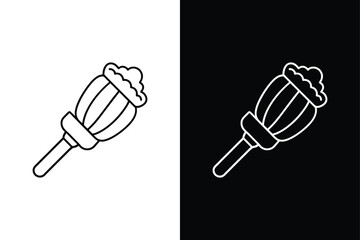 Pastry brush icon vector on White Background Vector Art Illustration on white background.