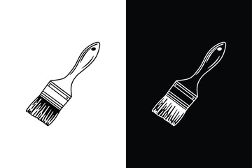 Pastry brush icon vector on White Background Vector Art Illustration on white background.