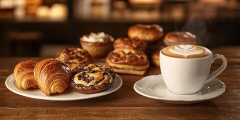 Coffee and Pastries A Delicious Breakfast Treat