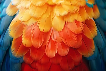 Fototapeta premium Close-Up of Colorful Peacock Feathers, Top View for Vibrant Background Design
