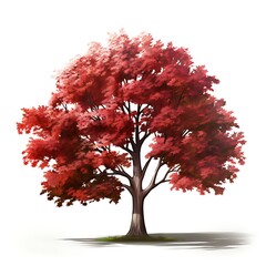 Fototapeta premium Maple Tree Isolated on a Plain Background 