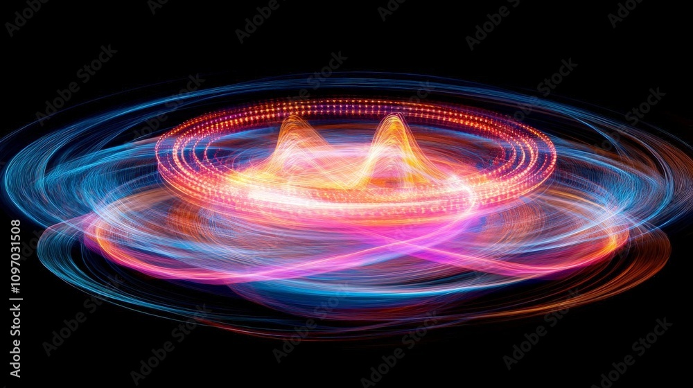 Poster a vibrant abstract visual featuring swirling colors and patterns, creating a dynamic and mesmerizing