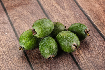 Fresh sweet juicy ripe feijoa