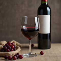 Obraz premium a glass of red wine