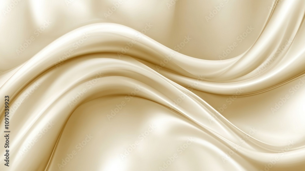 Poster Smooth, flowing fabric in a light beige color, creating an elegant and luxurious appearance.