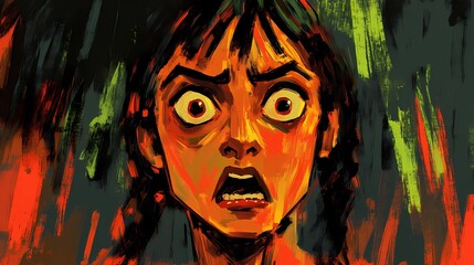 Gothic teenage girl portrait with dark aesthetic, perfect for stock