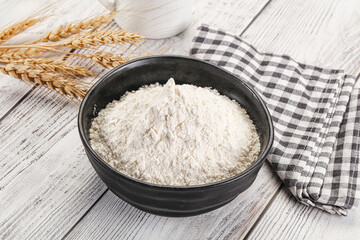 Wheat flour heap for bake