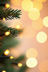 Sparkling lights and festive atmosphere create a magical holiday spirit near a decorated Christmas tree in cozy indoor setting. Generative AI